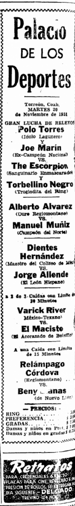 source: http://www.luchadb.com/images/cards/1950Laguna/19511118palacio.png