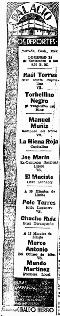 source: http://www.luchadb.com/images/cards/1950Laguna/19511125palacio.png