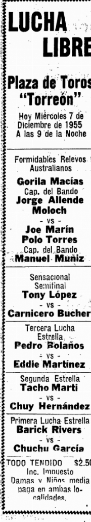 source: http://www.luchadb.com/images/cards/1950Laguna/19551207plaza.png